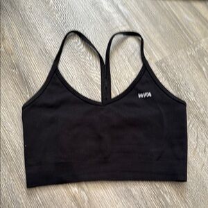 White Fox Boutique Black Racerback Sports Bra